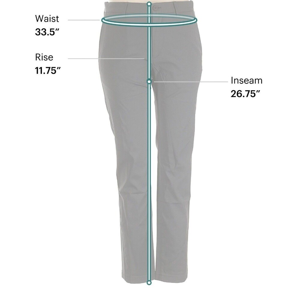 Theory Zaine SW Neoteric Tech Pants Men's Size 33 Gray Slim Straight Stretch - Picture 4 of 10